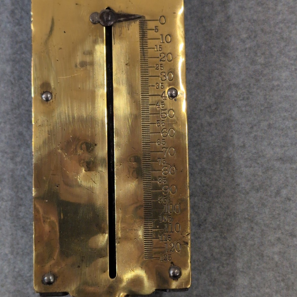 1890-1920's Chatillons Improved Spring Balance Hanging Scale NY 125 Lbs Brass - Picture 6 of 13